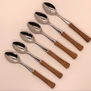 Set of 6 Midcentury coffee spoons.